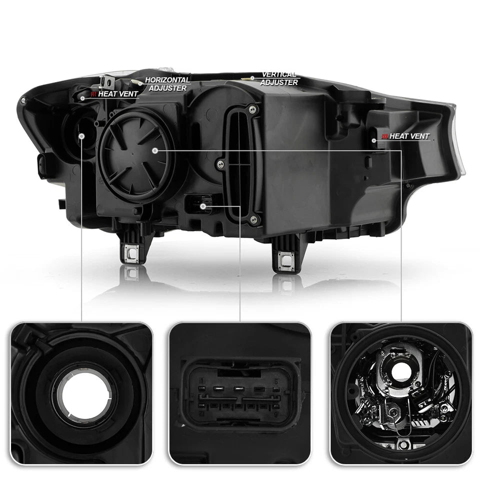 For 2015-2017 BMW X3 X4 Halogen Upgrade LED Tube Projector Headights Headlamps